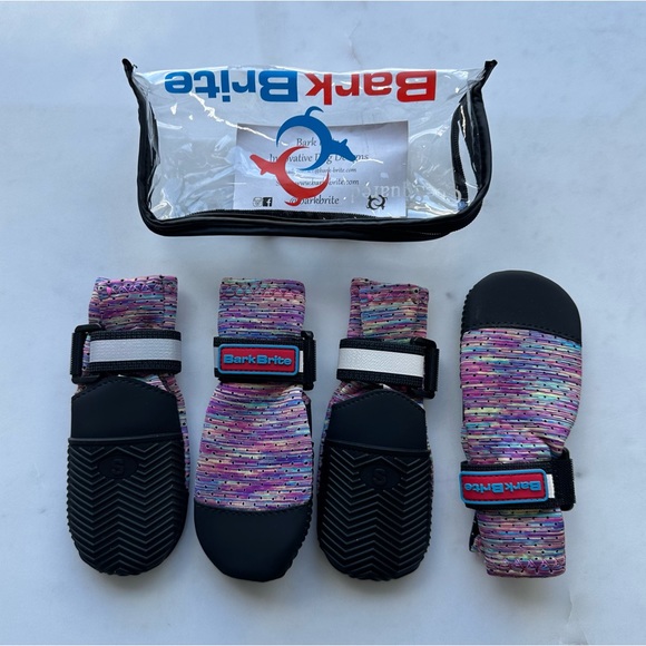 BARK BRITE Lightweight Neoprene Paw Protector Dog Boots in Lavender - Picture 5 of 7